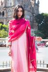 Lajjoo C_Pink Chanderi Dupatta_Online_at_Aza_Fashions