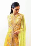 Shop_Labbada_Yellow Kurta Silk Pant Cutwork Embroidered Palazzo Set _Online_at_Aza_Fashions