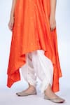 Buy_Deep Thee_Orange Chanderi Silk V Neck Kurta Set _Online_at_Aza_Fashions