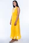 Shop_Deep Thee_Yellow Light Chanderi Boat Embellished Maxi Dress _at_Aza_Fashions