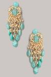 Shop_House of D'oro_Bead Drop Earrings_at_Aza_Fashions