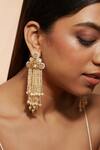 Buy_House of D'oro_Beaded Tassel Earrings_at_Aza_Fashions