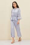 Buy_Meadow_Pink Silk Plain Lera Flared Pant _at_Aza_Fashions