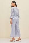 Shop_Meadow_Pink Silk Plain Lera Flared Pant _at_Aza_Fashions