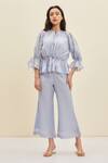 Buy_Meadow_Pink Silk Plain Lera Flared Pant _Online_at_Aza_Fashions