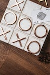 Shop_Logam_Gold Tic Tac Toe Table Decor Single Pc_at_Aza_Fashions