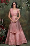 Buy Archana Kochhar Pink Lehenga And Blouse Raw Silk Dupatta Net Kasab Work Embroidered Ombre Set at Aza Fashions Buy_Archana Kochhar_Pink Lehenga And Blouse Raw Silk Dupatta Net Kasab Work Embroidered Ombre Set _at_Aza_Fashions