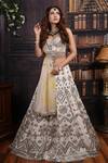 Archana Kochhar_White Lehenga And Blouse Raw Silk Dupatta Organza Arasi Bridal Set _Online_at_Aza_Fashions