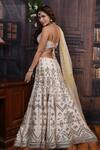 Shop_Archana Kochhar_White Lehenga And Blouse Raw Silk Dupatta Organza Arasi Bridal Set _at_Aza_Fashions