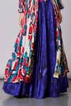 Saaksha & Kinni_Purple Chanderi Printed Lehenga _Online_at_Aza_Fashions