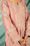 Shop_Priya Chaudhary_Brown Chanderi Silk Kurta Set_Online_at_Aza_Fashions