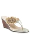 Buy_Vanilla Moon_Gold Letty Metallic Wedges_at_Aza_Fashions