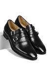 Buy_Luxoro Formello_Black Efren Monk Strap Shoes _at_Aza_Fashions