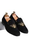 Buy_Luxoro Formello_Black Embellished Amado Embroidered Loafers _at_Aza_Fashions