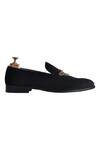 Luxoro Formello_Black Embellished Amado Embroidered Loafers _Online_at_Aza_Fashions