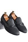 Buy_Luxoro Formello_Grey Embroidered Valerio Loafers _at_Aza_Fashions