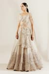 Buy_Adaara Couture_Grey Silk Embellished Lehenga Set_Online_at_Aza_Fashions