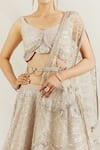 Shop_Adaara Couture_Grey Silk Embellished Lehenga Set_Online_at_Aza_Fashions