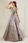 Buy Adaara Couture Purple Raw Silk, Net, Georgette Sweetheart Neck Embellished Bridal Lehenga Set Online at Aza Fashions Buy_Adaara Couture_Purple Raw Silk, Net, Georgette Sweetheart Neck Embellished Bridal Lehenga Set _Online_at_Aza_Fashions