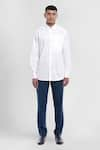 Genes Lecoanet Hemant_White Cotton Poplin Bren Shirt  _Online_at_Aza_Fashions