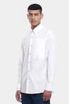 Buy_Genes Lecoanet Hemant_White Cotton Poplin Bren Shirt  _Online_at_Aza_Fashions