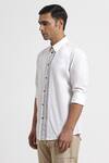 Shop_Genes Lecoanet Hemant_White Cotton Poplin Heath Printed Shirt_Online_at_Aza_Fashions