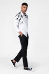 Genes Lecoanet Hemant_White Cotton Printed Bamboo Leaves Leaf Shirt For Men_Online_at_Aza_Fashions