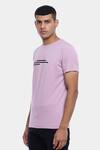 Genes Lecoanet Hemant_Purple Single Jersey Linje Logo T-shirt_Online_at_Aza_Fashions