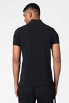 Shop_Genes Lecoanet Hemant_Black Pique Printed Polo T-shirt_at_Aza_Fashions