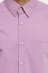 Shop_Genes Lecoanet Hemant_Purple Cotton Poplin Bren Shirt  _Online_at_Aza_Fashions