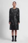 Buy_Genes Lecoanet Hemant_Black Sequin Fabric Embroidery Round Clara Jacket Dress  _Online_at_Aza_Fashions