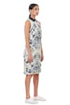 Genes Lecoanet Hemant_Multi Color Polyester Collared Neck Printed Short Dress  _Online_at_Aza_Fashions