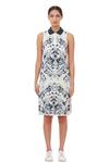 Buy_Genes Lecoanet Hemant_Multi Color Polyester Collared Neck Printed Short Dress  _Online_at_Aza_Fashions