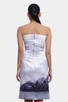 Shop_Genes Lecoanet Hemant_White Poly Crepe Inde Printed Bandeau Dress_at_Aza_Fashions