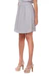 Buy_Genes Lecoanet Hemant_Grey Cotton Satin Skirt_Online_at_Aza_Fashions