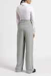 Shop_Genes Lecoanet Hemant_Green Twill Crepe Raine Pants  _at_Aza_Fashions