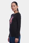 Genes Lecoanet Hemant_Black Single Jersey Luna Printed T-shirt_Online_at_Aza_Fashions