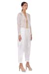 Buy_Genes Lecoanet Hemant_White Lace Sheer Cape_Online_at_Aza_Fashions