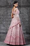 Shop_Shantnu Nikhil_Pink Organza Lehenga Set_at_Aza_Fashions