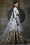 Shantnu Nikhil_White Silk Lehenga Set_Online_at_Aza_Fashions