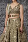 Shop_Shantnu Nikhil_Gold Embroidered Lehenga Set_Online_at_Aza_Fashions