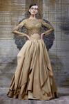 Buy_Shantnu Nikhil_Gold Embroidered Blouse And Lehenga Set_at_Aza_Fashions