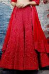 Shantnu Nikhil Red Embroidered Lehenga Set at Aza Fashions Shantnu Nikhil_Red Embroidered Lehenga Set_at_Aza_Fashions