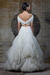 Shop_Shantnu Nikhil_White Net Embroidered Blouse And Lehenga Set_at_Aza_Fashions