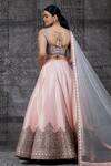Buy_Shantnu Nikhil_Peach Silk Embroidered Lehenga Set_Online_at_Aza_Fashions