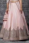 Shantnu Nikhil Peach Silk Embroidered Lehenga Set at Aza Fashions Shantnu Nikhil_Peach Silk Embroidered Lehenga Set_at_Aza_Fashions