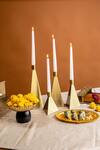 Buy_Logam_Gold Stainless Steel Oro Candle Holder Set Of 4_at_Aza_Fashions