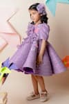 Lil Angels_Purple Sequin Embellished Dress _Online_at_Aza_Fashions