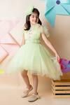 Buy_Lil Angels_Green Embellished Dress For Girls_at_Aza_Fashions