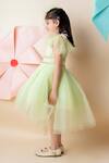 Lil Angels_Green Embellished Dress For Girls_Online_at_Aza_Fashions